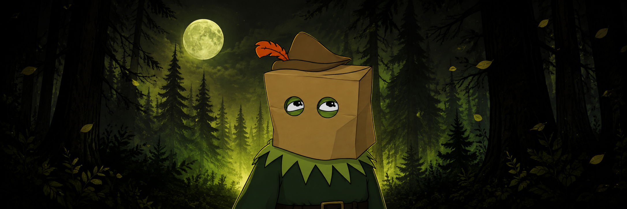 Robin in the forest
